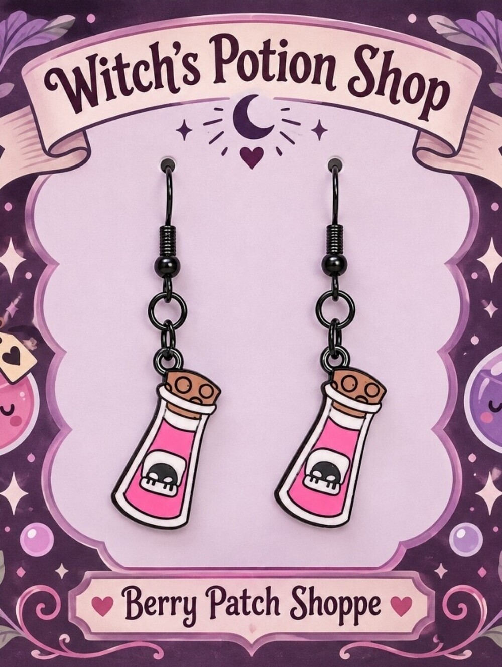 Halloween Spooky Witches Poison Potion Earrings